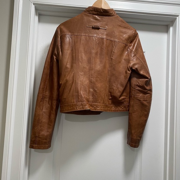 [Black Rivet] Leather Crop Jacket - Picture 7 of 8